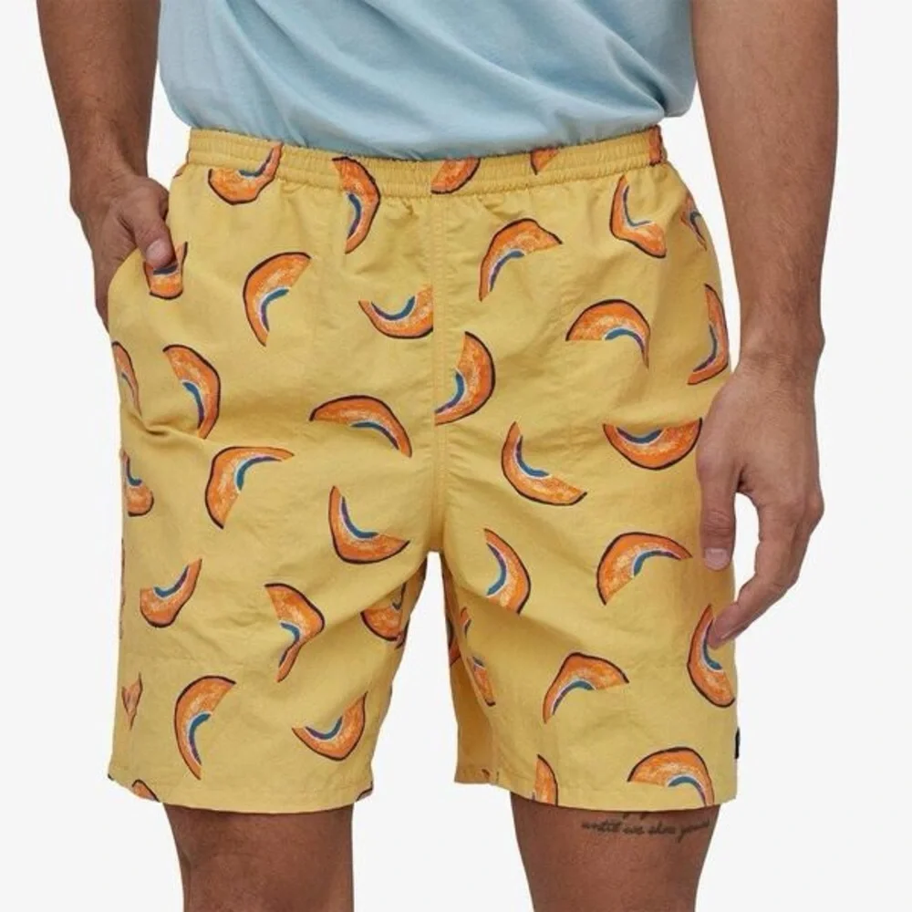 Patagonia Men's Baggies Longs 7” Shorts Melons Surfboard Yellow XL - Picture 10 of 11